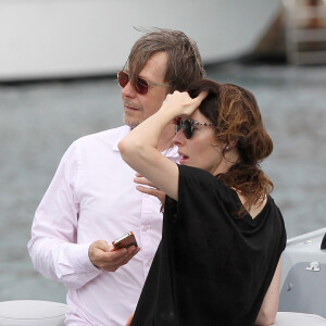 Gary Oldman et sa femme Alexandra Edenborough à St Barth le 21 juillet 2012.