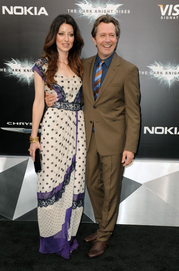 Gary Oldman et sa femme Alexandra Edenborough à New York le 16 juillet 2012.