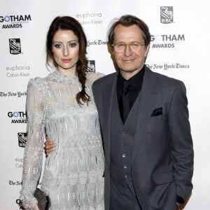 Gary Oldman et sa femme Alexandra Edenborough à New York le 28 novembre 2011.