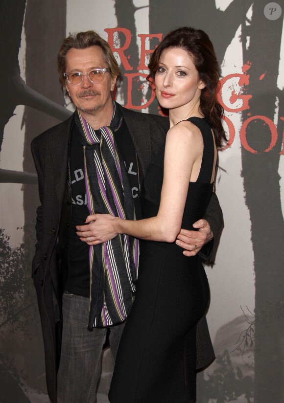 Gary Oldman et sa femme Alexandra Edenborough à Los Angeles en mars 2011.