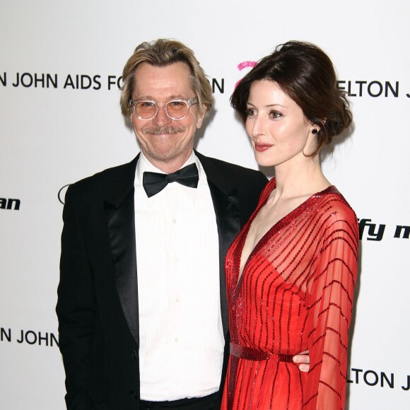 Gary Oldman et sa femme Alexandra Edenborough à West Hollywood, le 28 février 2011.