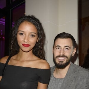 Exclusif - Flora Coquerel et son ami Hugo - Soirée du fabricant de produits de soins dermo-cosmétiques Lierac à l'occasion du lancement de la nouvelle gamme de soins d'exception Premium, issue de la médecine régénératrice dont Kristin Scott Thomas est l'égérie dans les salons de l'hôtel Peninsula à Paris le 1er octobre 2015.