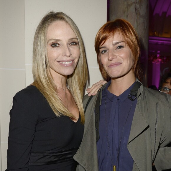 Exclusif - Tonya Kinzinger, Fauve Hautot - Soirée du fabricant de produits de soins dermo-cosmétiques Lierac à l'occasion du lancement de la nouvelle gamme de soins d'exception Premium, issue de la médecine régénératrice dont Kristin Scott Thomas est l'égérie dans les salons de l'hôtel Peninsula à Paris le 1er octobre 2015.