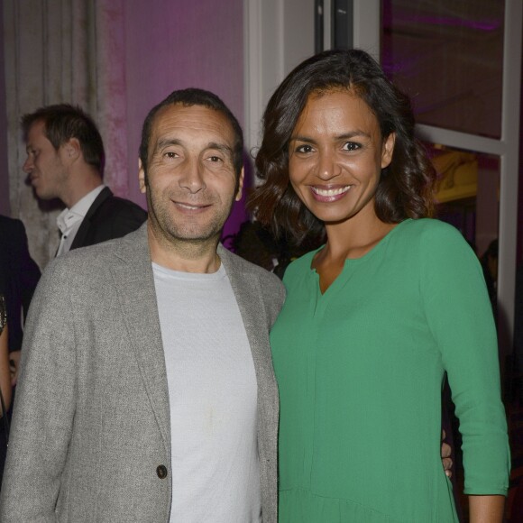 Exclusif - Zinedine Soualem, Laurence Roustandjee - Soirée du fabricant de produits de soins dermo-cosmétiques Lierac à l'occasion du lancement de la nouvelle gamme de soins d'exception Premium, issue de la médecine régénératrice dont Kristin Scott Thomas est l'égérie dans les salons de l'hôtel Peninsula à Paris le 1er octobre 2015.