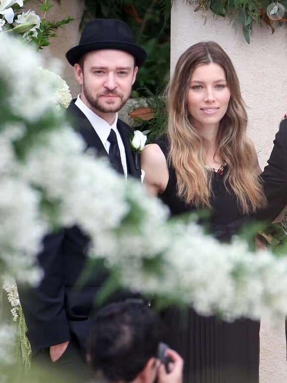 Justin Timberlake et sa femme Jessica Biel - Ceremonie de mariage de Chris Kirkpatrick, ancien membre du groupe N Sync, et de Karly Skladany a l'hotel Loews a Orlando, Floride le 2 Novembre 2013.