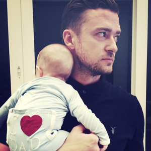 Justin Timberlake et son fils Silas Randall / photo postée sur Instagram.