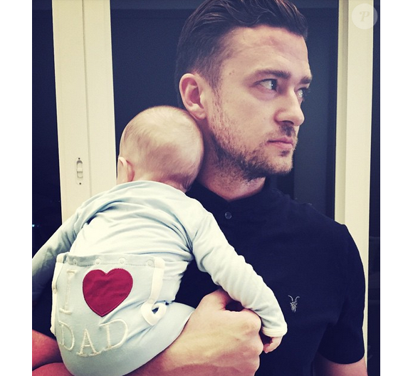 Justin Timberlake et son fils Silas Randall / photo postée sur Instagram.