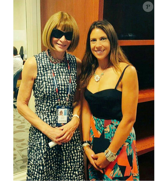 Marion Bartoli avec Anna Wintour à New York en septembre 2015, photo Instagram