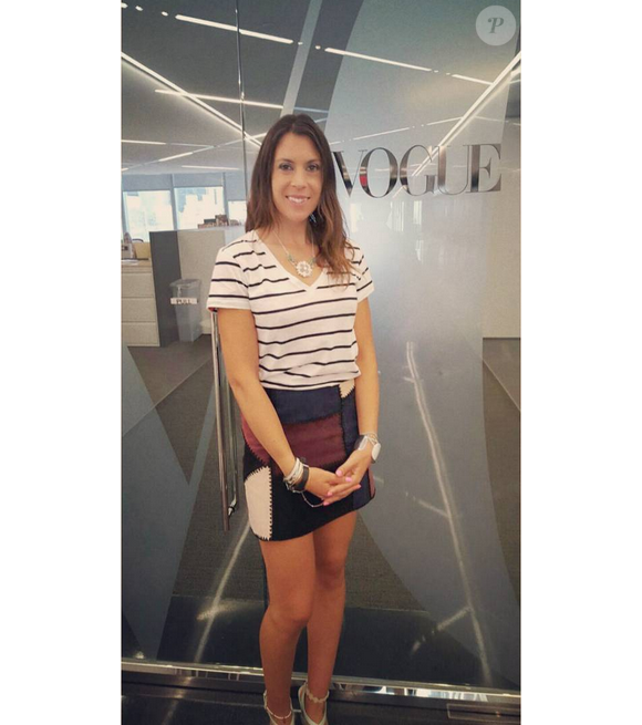 Marion Bartoli à la rédaction de Vogue à New York en septembre 2015, photo Instagram