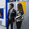 Le prince Carl Philip de Suède et la princesse Sofia sont en visite dans la province de Dalarna les 5 et 6 octobre 2015. Ils visitent la société Dalform AB, un fabricant de meuble professionnels.  INGÃÖR EJ I AVTAL Prince Carl Philip and Princess Sofia on a two day visit to Dalarna on October 5th-6th. Here they visit the company Dalform AB in Sater, Sweden, October 5, 2015.05/10/2015 - Dalarna