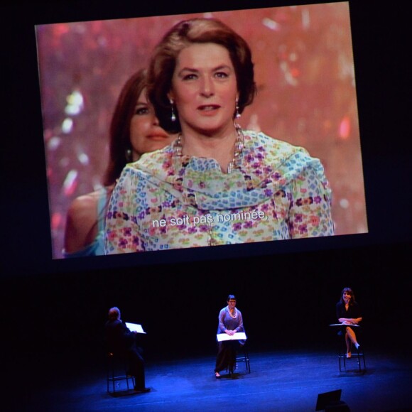 Gérard Depardieu, Isabella Rossellini et Fanny Ardant - "The Ingrid Bergman Tribute", le spectacle hommage au profit de l'Unicef au théâtre du Châtelet à Paris le 5 octobre 2015.