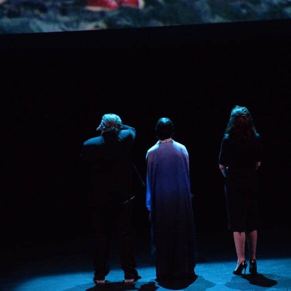 Gérard Depardieu, Isabella Rossellini et Fanny Ardant - "The Ingrid Bergman Tribute", le spectacle hommage au profit de l'Unicef au théâtre du Châtelet à Paris le 5 octobre 2015.