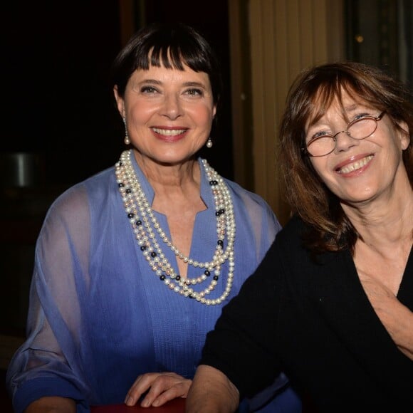 Isabella Rossellini et Jane Birkin - "The Ingrid Bergman Tribute", le spectacle hommage au profit de l'Unicef au théâtre du Châtelet à Paris le 5 octobre 2015.