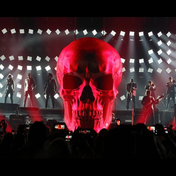 Photo Exclusive - Johnny Hallyday au palais Nikaia, premier concert de sa tournée "Rester Vivant" à Nice, le 2 octobre 2015.