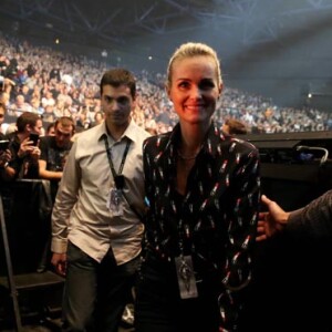 Photo Exclusive - Laeticia Hallyday - Johnny Hallyday au palais Nikaia, premier concert de sa tournée "Rester Vivant" à Nice, le 2 octobre 2015.