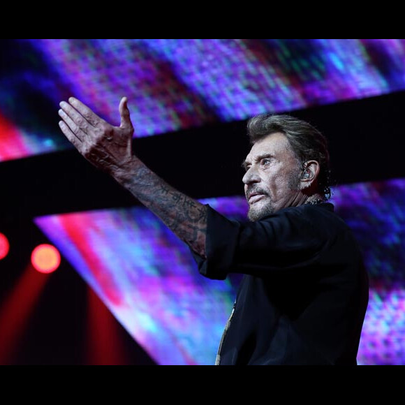 Photo Exclusive - Johnny Hallyday au palais Nikaia, premier concert de sa tournée "Rester Vivant" à Nice, le 2 octobre 2015.