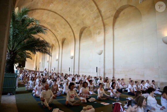 Exclusif - Illustration de l'Orangerie et ses alentours dans le Parc du Château de Versailles - Les Yogis du Coeur, le plus grand rassemblement de yoga solidaire organisé par et au profit de l'association Mécénat Chirurgie Cardiaque, à l'Orangerie du Château de Versailles, le 27 septembre 2015.