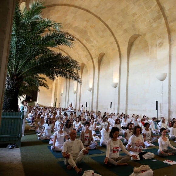 Exclusif - Illustration de l'Orangerie et ses alentours dans le Parc du Château de Versailles - Les Yogis du Coeur, le plus grand rassemblement de yoga solidaire organisé par et au profit de l'association Mécénat Chirurgie Cardiaque, à l'Orangerie du Château de Versailles, le 27 septembre 2015.