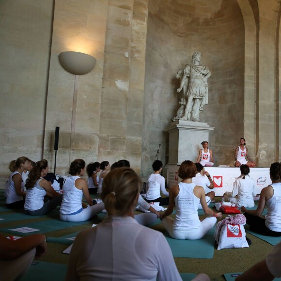 Exclusif - Illustration de l'Orangerie et ses alentours dans le Parc du Château de Versailles - Les Yogis du Coeur, le plus grand rassemblement de yoga solidaire organisé par et au profit de l'association Mécénat Chirurgie Cardiaque, à l'Orangerie du Château de Versailles, le 27 septembre 2015.