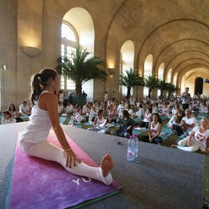 Exclusif - Illustration de l'Orangerie et ses alentours dans le Parc du Château de Versailles - Les Yogis du Coeur, le plus grand rassemblement de yoga solidaire organisé par et au profit de l'association Mécénat Chirurgie Cardiaque, à l'Orangerie du Château de Versailles, le 27 septembre 2015.