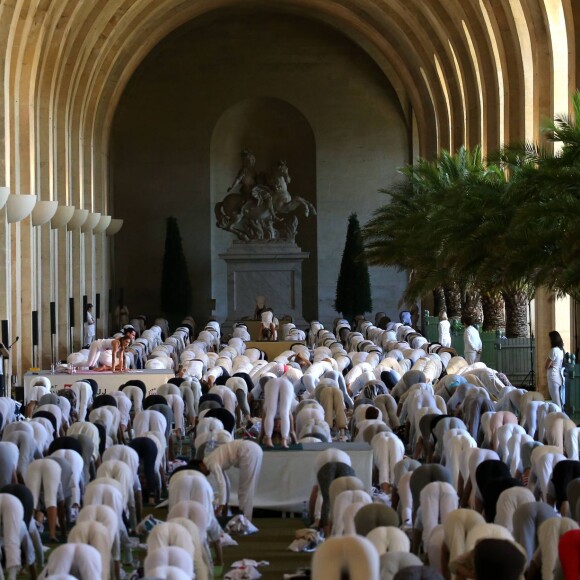 Exclusif - Illustration de l'Orangerie et ses alentours dans le Parc du Château de Versailles - Les Yogis du Coeur, le plus grand rassemblement de yoga solidaire organisé par et au profit de l'association Mécénat Chirurgie Cardiaque, à l'Orangerie du Château de Versailles, le 27 septembre 2015.