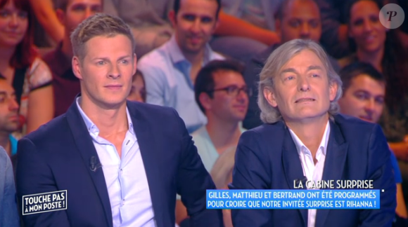 Matthieu Delormeau et Gilles Verdez dans Touche pas à mon poste, le 6 octobre 2015 sur D8.