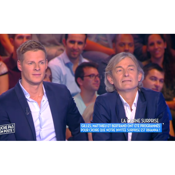 Matthieu Delormeau et Gilles Verdez dans Touche pas à mon poste, le 6 octobre 2015 sur D8.