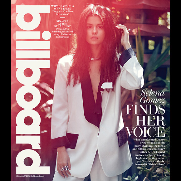 Selena Gomez en couverture de Billboard. Octobre 2015