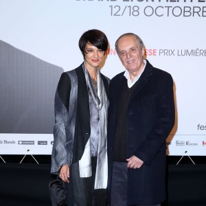 Dario Argento et sa fille Asia Argento - Soirée d'ouverture de la 7e édition du Festival Lumière 2015 à la Halle Tony-Garnier à Lyon le 12 octobre 2015.