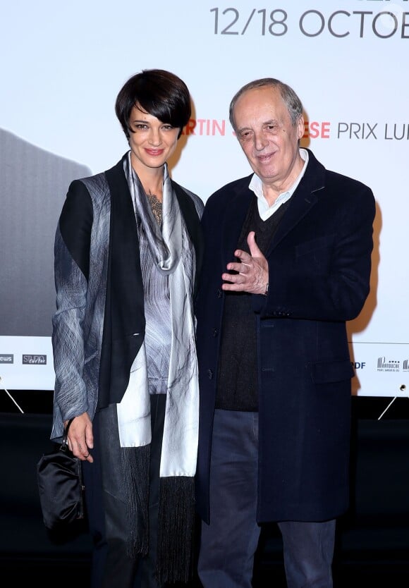 Asia Argento et son père Dario Argento - Soirée d'ouverture de la 7e édition du Festival Lumière 2015 à la Halle Tony-Garnier à Lyon le 12 octobre 2015.