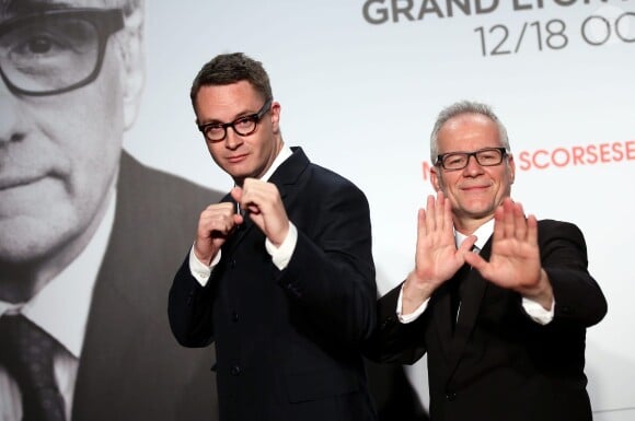 Nicolas Winding Refn et Thierry Frémaux - Soirée d'ouverture de la 7e édition du Festival Lumière 2015 à la Halle Tony-Garnier à Lyon le 12 octobre 2015.