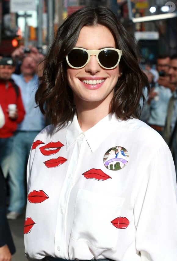 Anne Hathaway à New York le 23 septembre 2015.