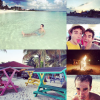 Alex Goude et son chéri Romain Taillandier profitent de belles vacances aux Bahamas. Octobre 2015.