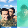L'animateur Alex Goude et son chéri Romain Taillandier profitent de belles vacances aux Bahamas. Octobre 2015.