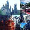 Plongée dans le monde d'Harry Potter pour Alex Goude et son chéri Romain Taillandier à Universal Studios, à Los Angeles. Octobre 2015.