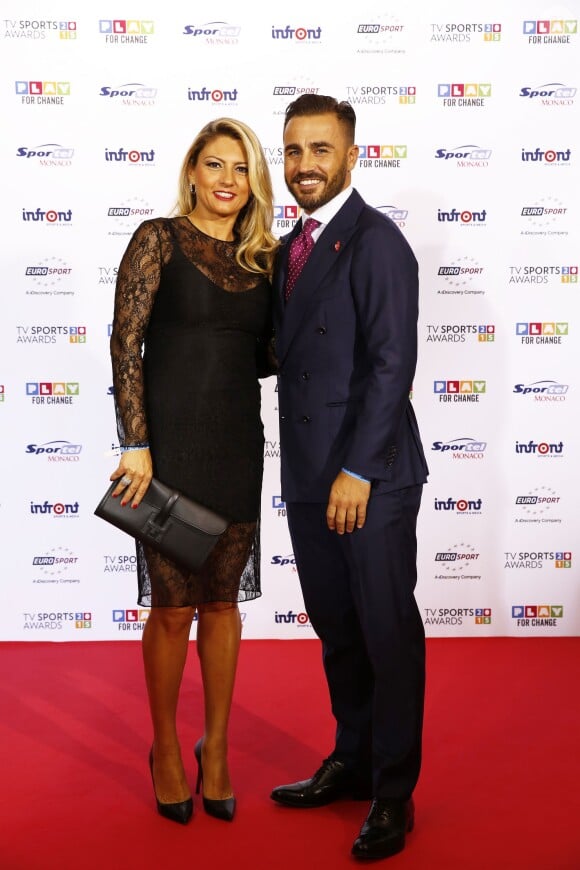 Exclusif - Fabio Cannavaro et sa femme Daniela - Cérémonie TV Sport Awards Sportel à Monaco le 12 octobre 2015 @J.C. Vinaj / Pool Restreint Monaco
