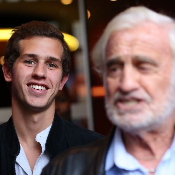 Victor Belmondo, Jean-Paul Belmondo - Présentation du documentaire Belmondo par Belmondo au cinéma Pathé Bellecour lors de la 7e édition du Festival Lumiére de Lyon le 13 octobre 2015.