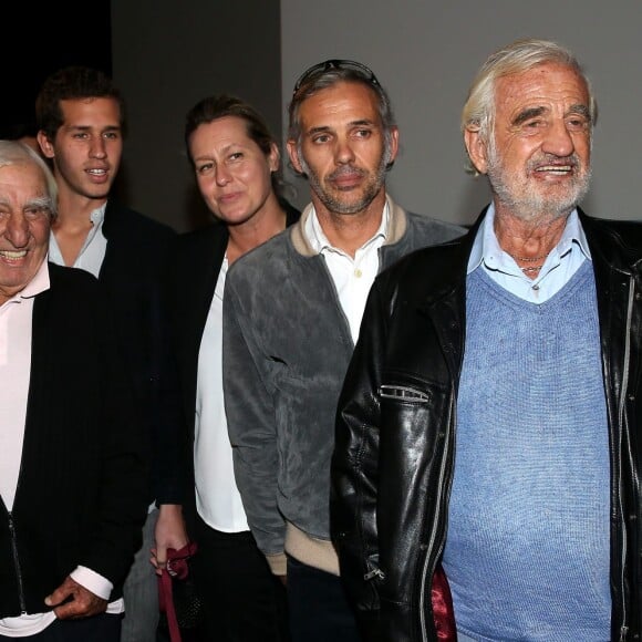 Charles Gérard, Victor Belmondo, Luana Belmondo, Paul Belmondo, Jean-Paul Belmondo - Présentation du documentaire Belmondo par Belmondo au cinéma Pathé Bellecour lors de la 7e édition du Festival Lumiére de Lyon le 13 octobre 2015.