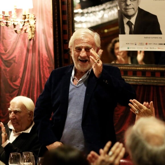 Charles Gérard, Jean-Paul Belmondo, Sophia Loren - Dîner en l'honneur de Sophia Loren au restaurant Le Passage lors de la 7e édition du Festival Lumiére de Lyon le 13 Octobre 2015.