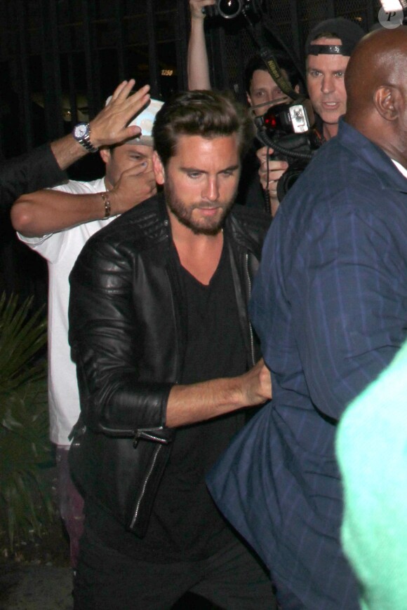 Scott Disick à la sortie de la fête d'anniversaire de Brody Jenner à Los Angeles le 12 août 2015