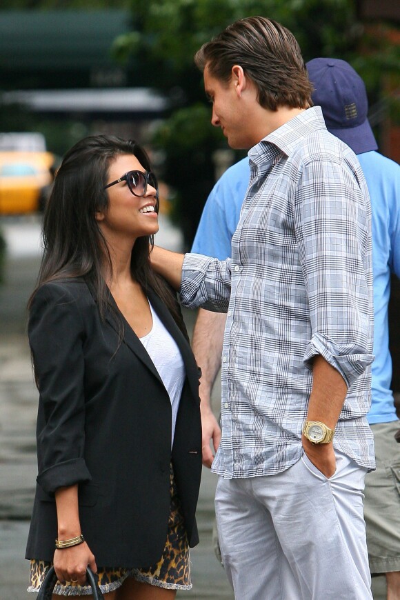 Scott Disick et Kourtney Kardashian dans les rues de New York, le 29 juillet 2010