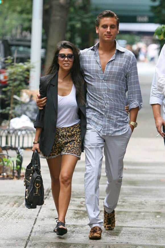 Scott Disick et Kourtney Kardashian dans les rues de New York, le 29 juillet 2007