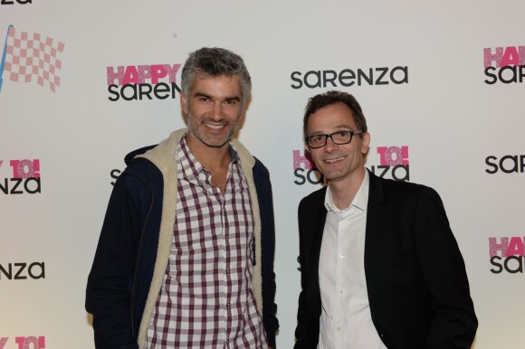 François Vincentelli, Stéphane Treppoz (PDG de Sarenza) - Soirée "Happy 10! Sarenza" pour les 10 ans de Sarenza au Ground Control à Paris, le 15 octobre 2015.