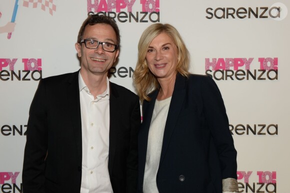Michèle Laroque, Stéphane Treppoz (PDG de Sarenza) - Soirée "Happy 10! Sarenza" pour les 10 ans de Sarenza au Ground Control à Paris, le 15 octobre 2015.