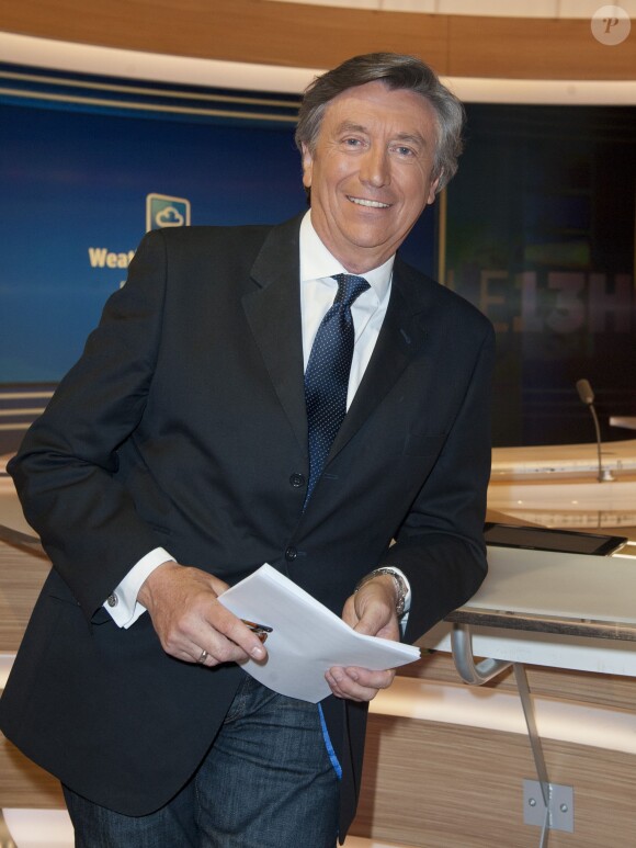 Exclusif - Jacques Legros sur le plateau du Journal de TF1 le 30 avril 2015.