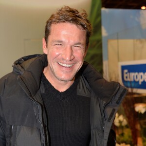 Benjamin Castaldi sur le plateau de la radio Europe 1 au salon international de l'Agriculture à Paris, le 25 février 2015.