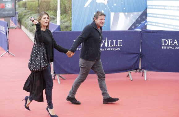 Benjamin Castaldi officialise avec sa compagne Aurore Aleman, lors du 41e Festival du film américain de Deauville, le 5 septembre 2015.
