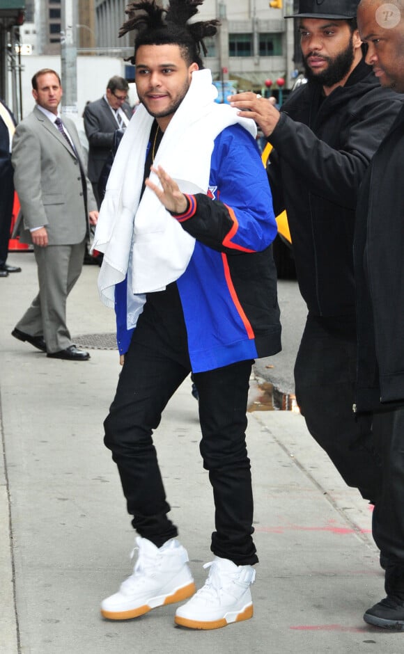 The Weeknd - People arrivant sur le plateau de l'emission "Late Show With David Letterman" a New York, le 9 octobre 2013.