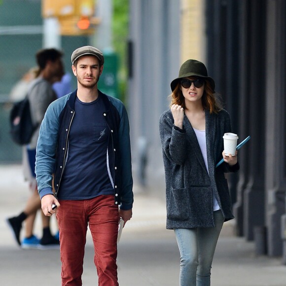 Andrew Garfield et Emma Stone se baladent dans les rues de New York, le 21 mai 2014