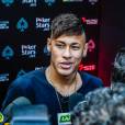Neymar lors d'un tournoi de poker de charité à l'Holiday Inn de Sao Paulo, le 27 juillet 2015